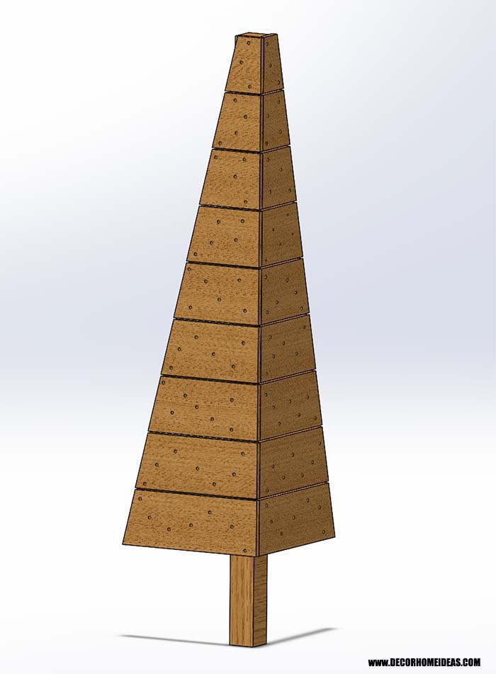 Wooden Corner Christmas Tree Blueprint