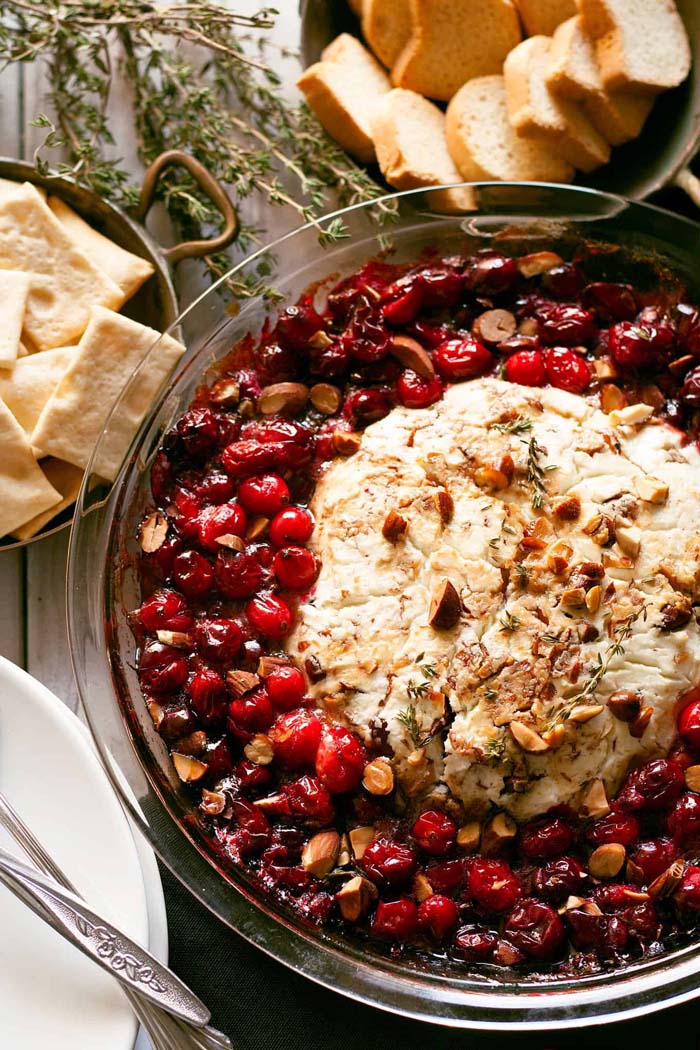 Baked Goat Cheese Roasted Cranberry Appetizer