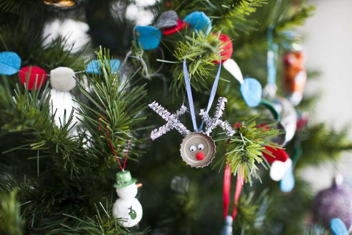 Bottle Cap Reindeer Ornament