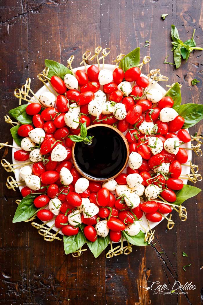 Caprese Christmas Wreath