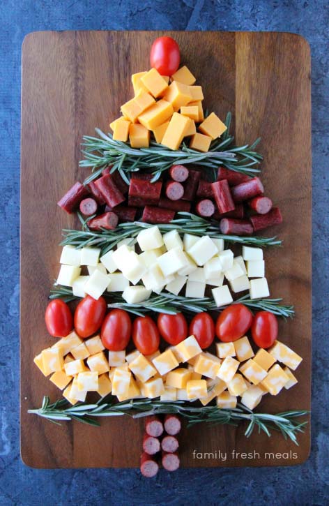 Cheese and Meat Christmas Tree