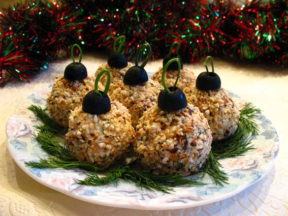 Cheese Ball Christmas Ornaments