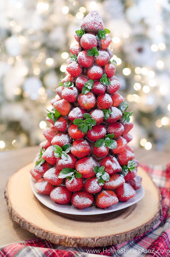 Christmas Desserts Chocolate Covered Strawberry Christmas Tree