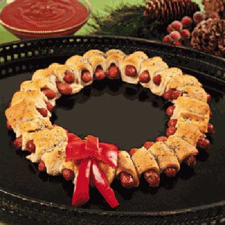 Christmas Mini Sausage Wreath