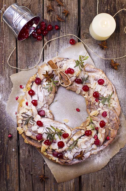 Cinnamon Bread Wreath