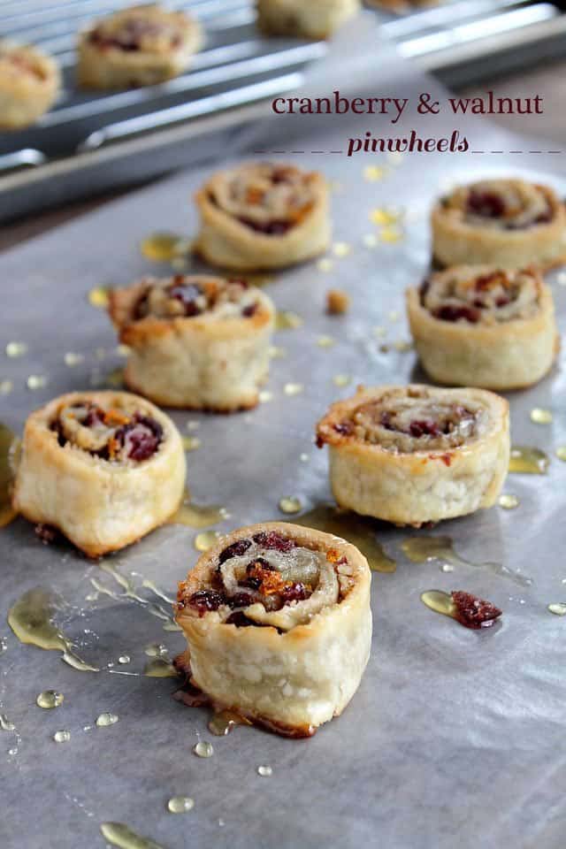 Cranberry and Walnut Pinwheels