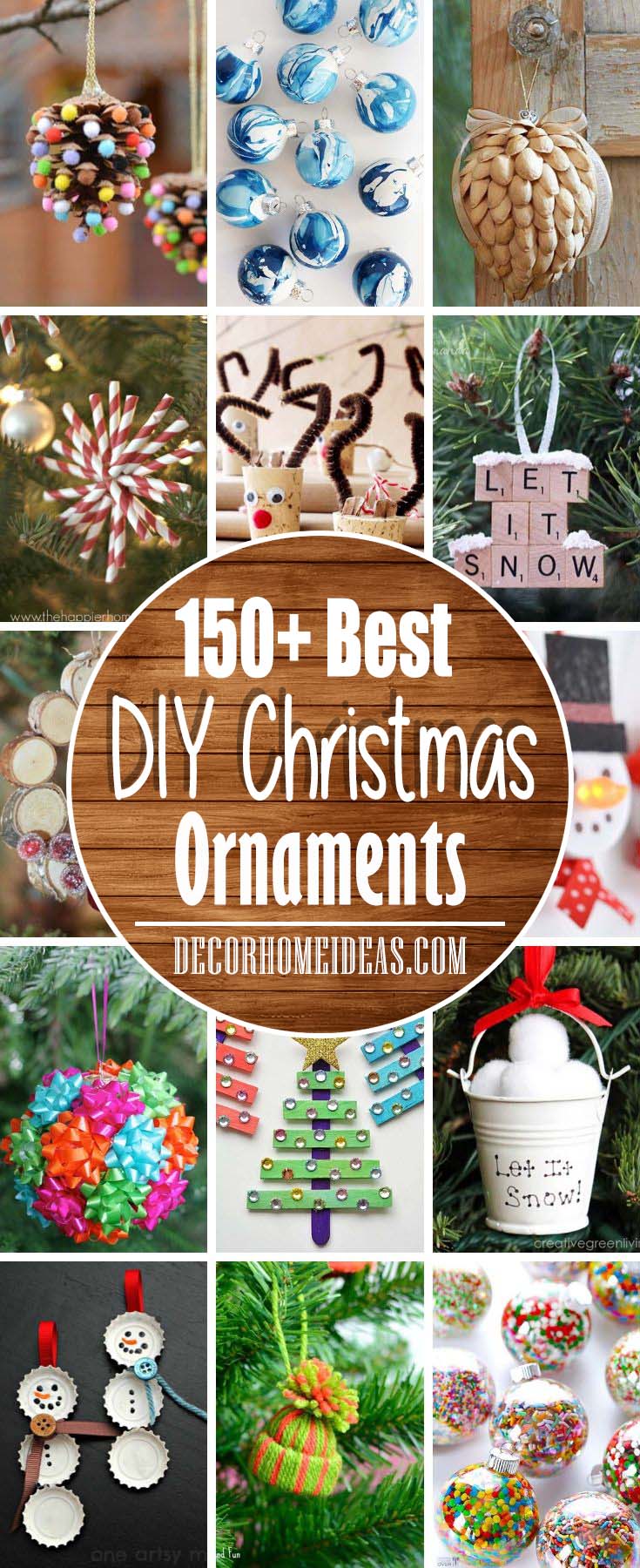 DIY Christmas Ornaments, Best Ideas and Photos #Christmas #ornaments #diy #decorhomeideas