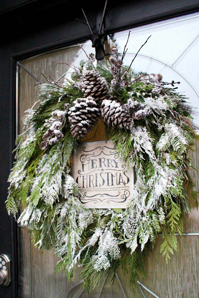 DIY Christmas Wreath #Christmas #natural #decoration #decorhomeideas