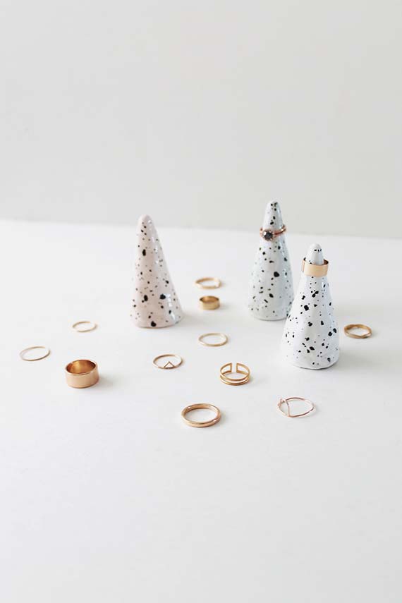 DIY Faux Ceramic Ring Cones #Christmas #diy #stocking #stuffer #decorhomeideas