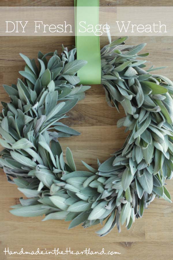 DIY Fresh Sage Wreath #Christmas #natural #decoration #decorhomeideas