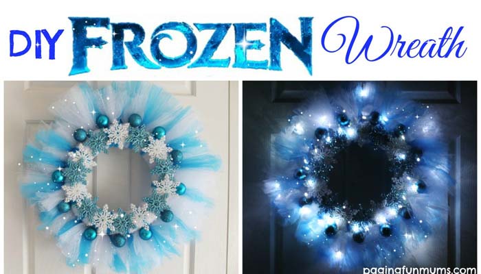DIY Frozen Wreath #Christmas #diy #wreath #decorhomeideas