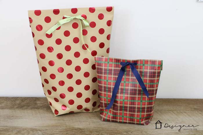 DIY Gift Bag #Christmas #diy #gift #wrapping #decorhomeideas