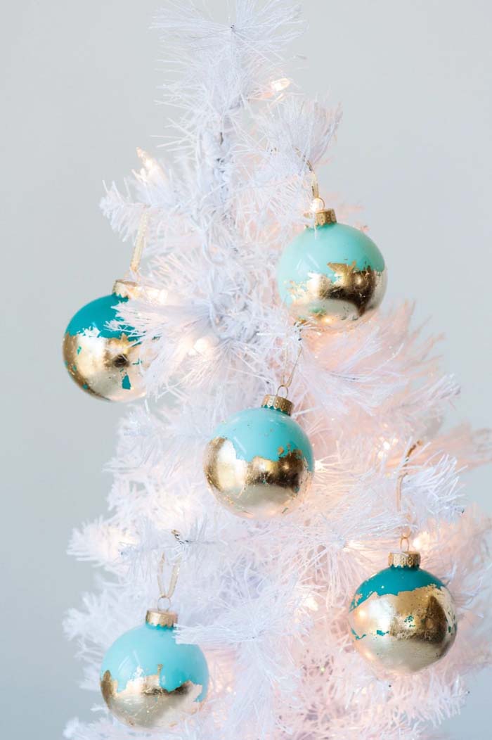 DIY Gold Leaf Ornaments