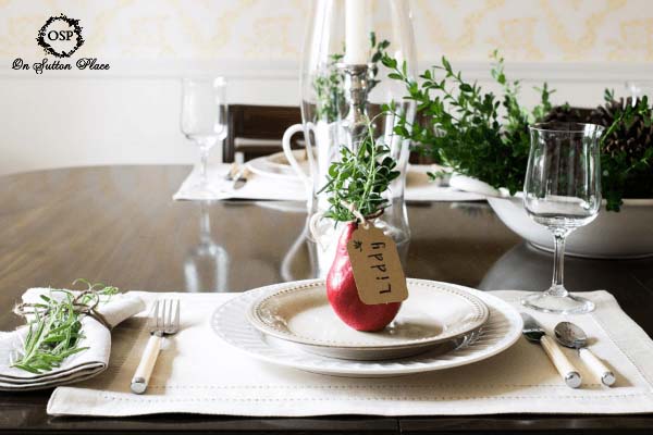 DIY Place Card for Thanksgiving Tablescape #Christmas #natural #decoration #decorhomeideas