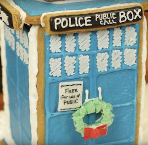 Doctor Who Gingerbread Tardis #Christmas #gingerbread #house #decorhomeideas