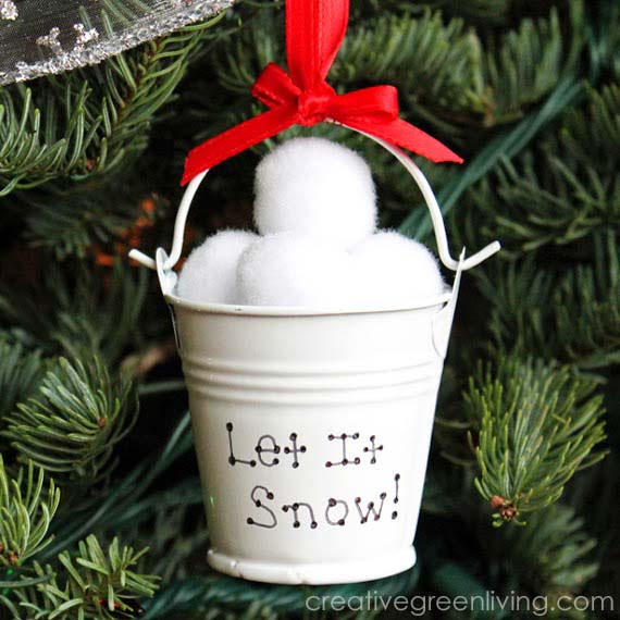 Dollar Store Snowball Christmas Ornament