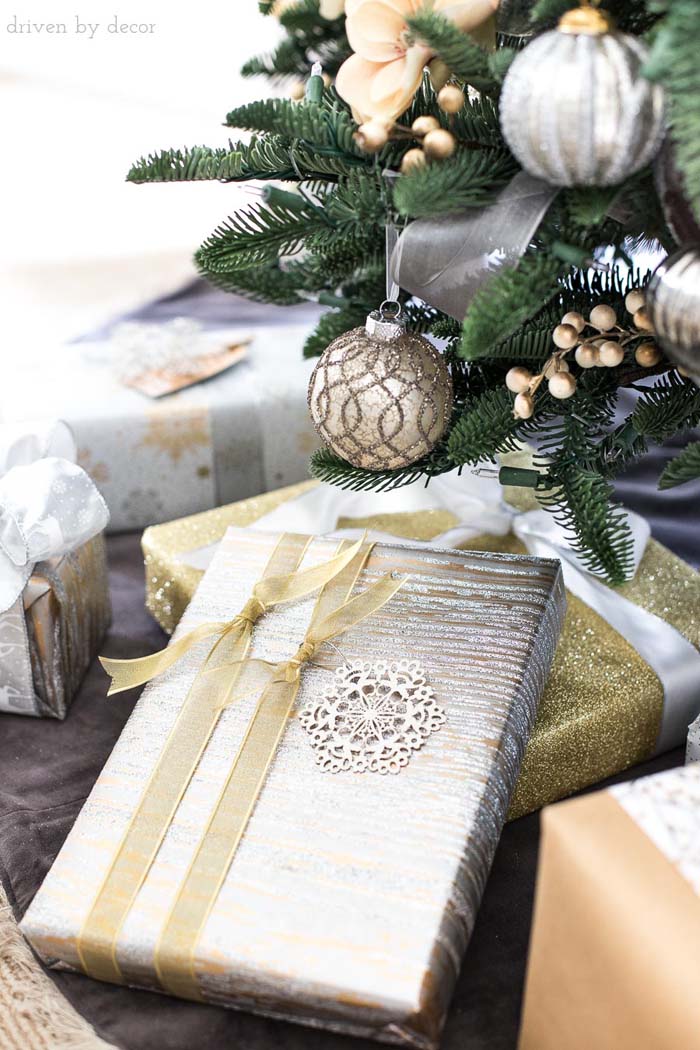 Easy Christmas Gift Wrapping Ideas #Christmas #diy #gift #wrapping #decorhomeideas