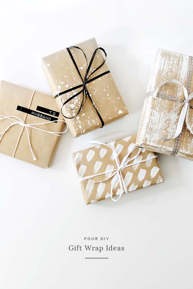 Four Paint Brush Gift Ideas  #Christmas #diy #gift #wrapping #decorhomeideas