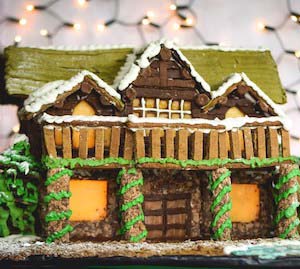 Gingerbread House Wilderness Mountain Lodge #Christmas #gingerbread #house #decorhomeideas