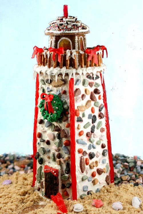 Gingerbread Lighthouse #Christmas #gingerbread #house #decorhomeideas