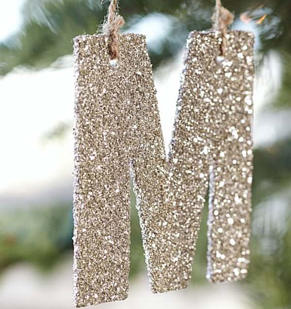 Glitter Letter Ornaments