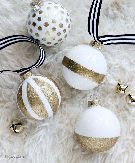 Gold Glittery Ornaments