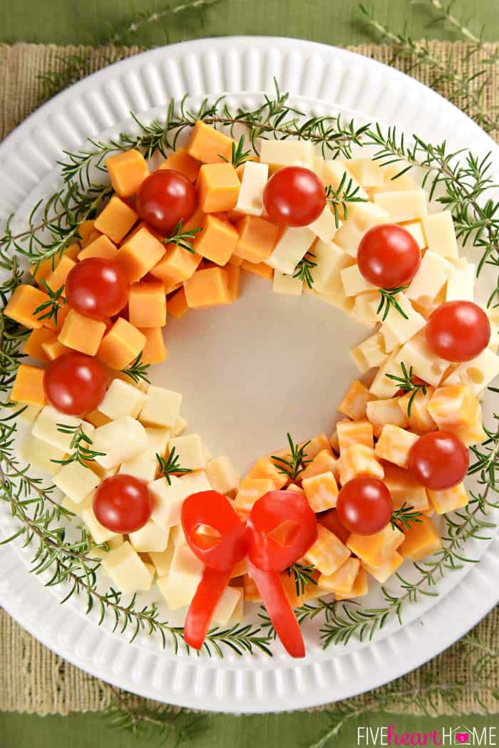 Holiday Cheese Wreath