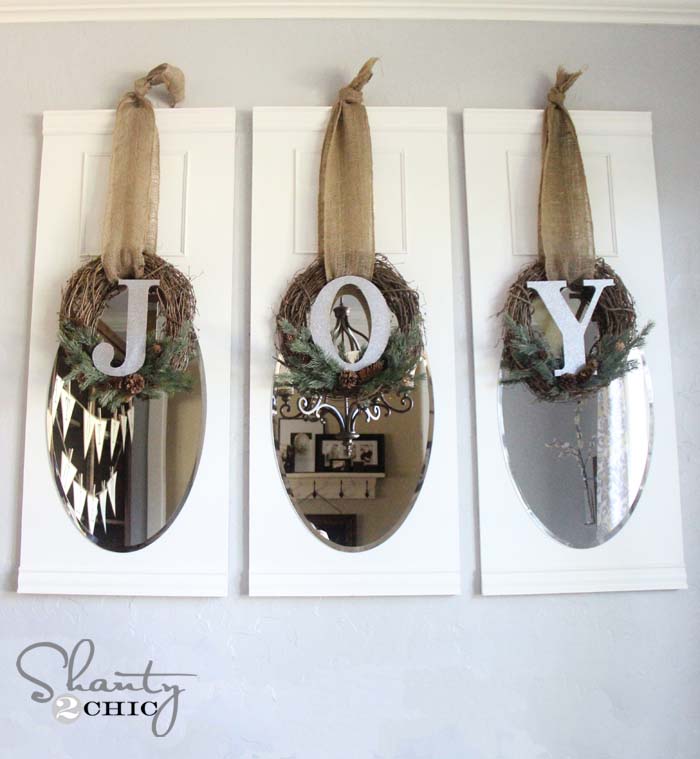 JOY Wreaths #Christmas #diy #wreath #decorhomeideas