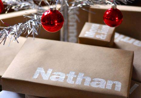 Kraft Paper Gift Wrap #Christmas #diy #gift #wrapping #decorhomeideas