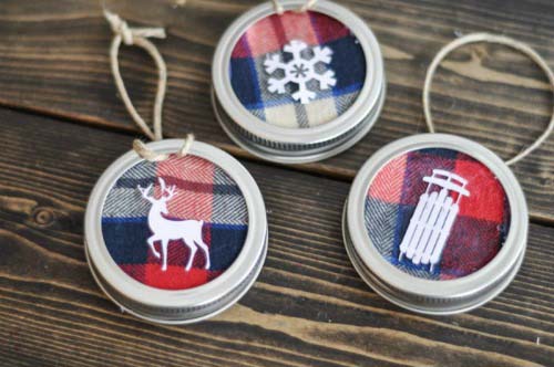 Mason Jar Lid Ornament