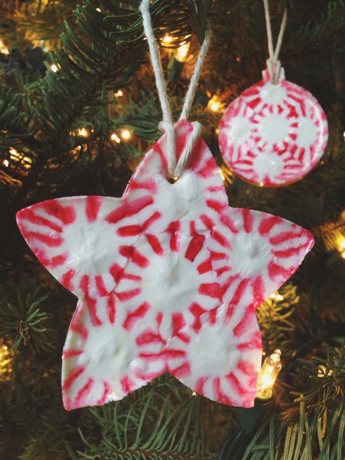 Melted Peppermint Ornament