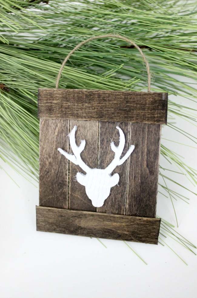 Mini Deer Pallet Ornament