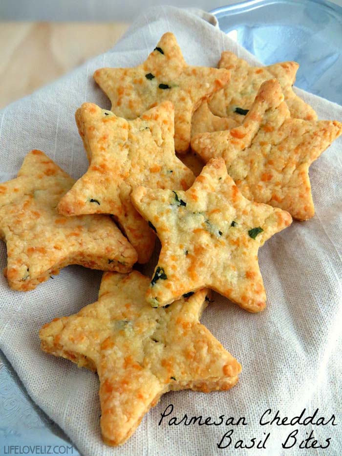 Parmesan Cheddar Basil Bites