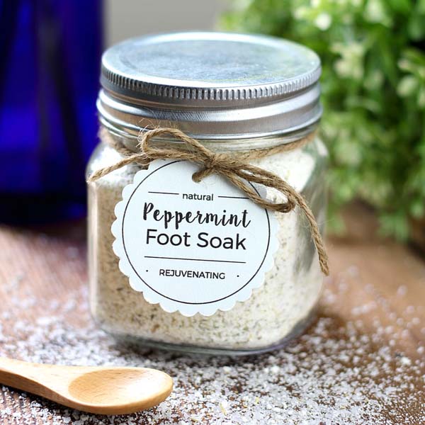 Peppermint Foot Soak Square #Christmas #diy #stocking #stuffer #decorhomeideas