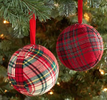 Plaid Ornaments