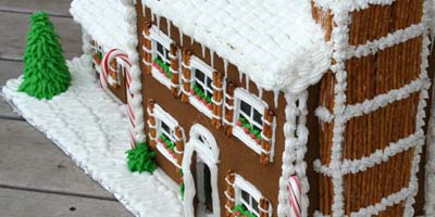 Pretzel Chimney Gingerbread House #Christmas #gingerbread #house #decorhomeideas