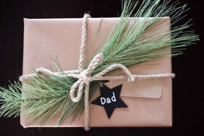 Rope Wrapped Gift #Christmas #diy #gift #wrapping #decorhomeideas