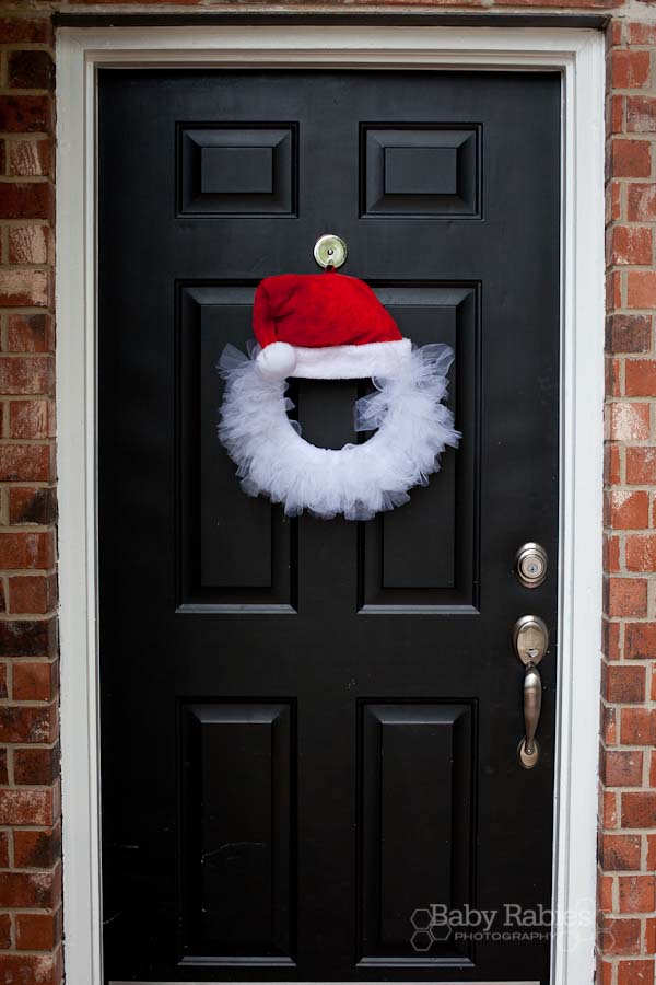 Santa Tulle Wreath #Christmas #diy #wreath #decorhomeideas