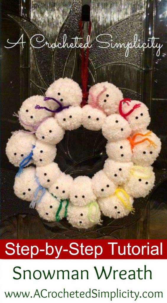 Snowman Wreath Idea #Christmas #diy #wreath #decorhomeideas