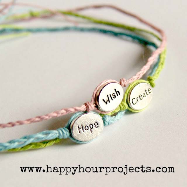 Word Bracelets #Christmas #diy #stocking #stuffer #decorhomeideas