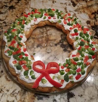 Wreath Appetizer for Christmas