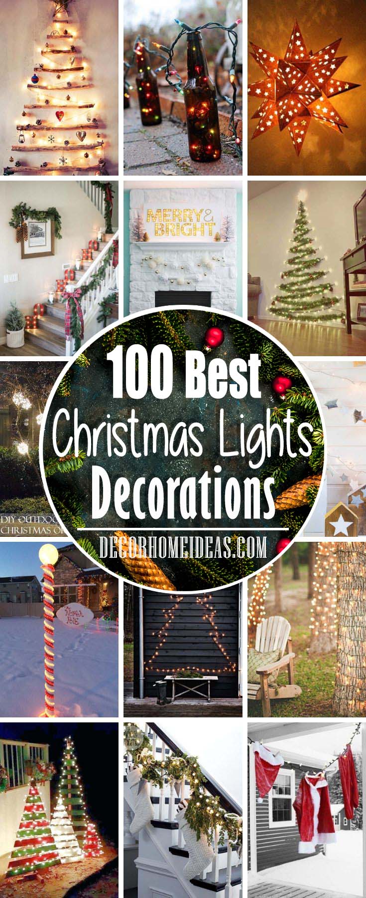 Best DIY Christmas Lights Decorations Ideas #diy #Christmas #lights #decorhomeideas