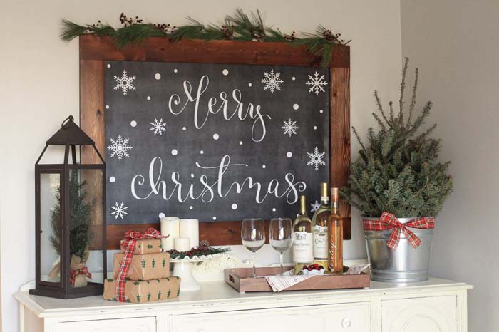 Christmas Kitchen Nook #Christmas #kitchen #decoration #decorhomeideas