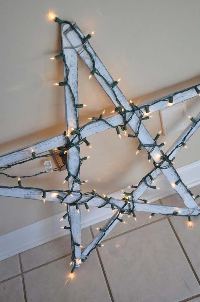 Christmas Star #Christmas #diy #lights #decorhomeideas