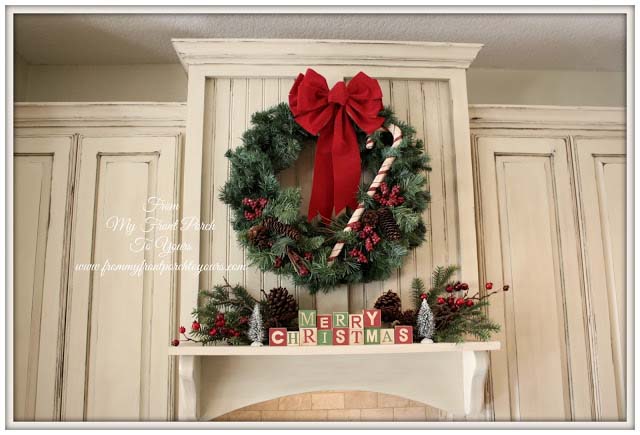 Christmas Wreath #Christmas #kitchen #decoration #decorhomeideas