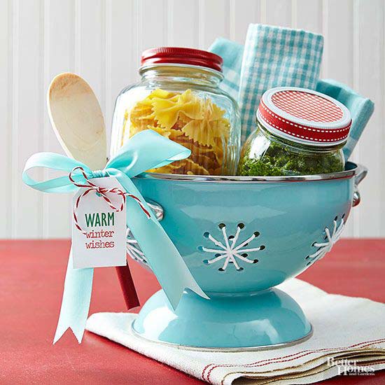 Easy Dinner Kit #Christmas #diy #basket #gift #decorhomeideas