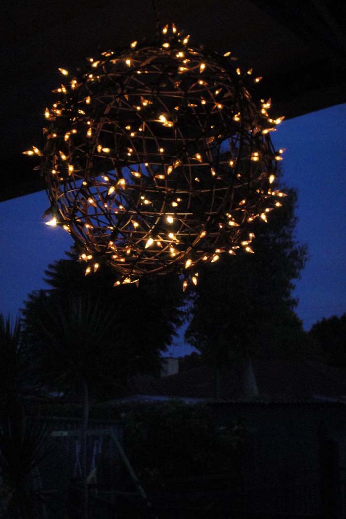 Fairy Light Globe DIY #Christmas #diy #lights #decorhomeideas