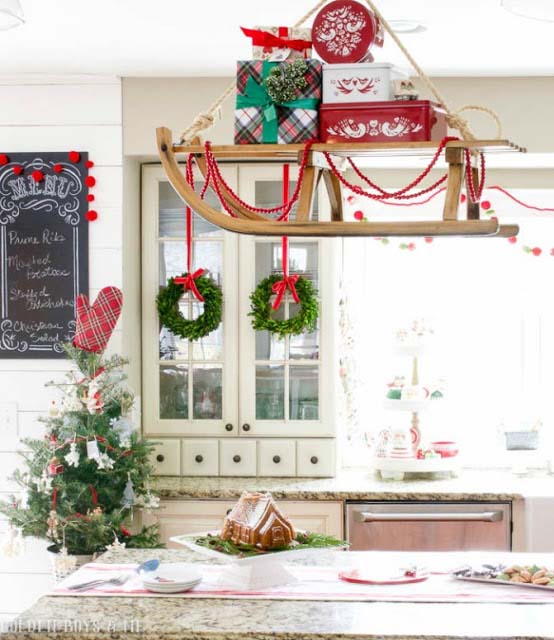 Farmhouse Christmas #Christmas #kitchen #decoration #decorhomeideas