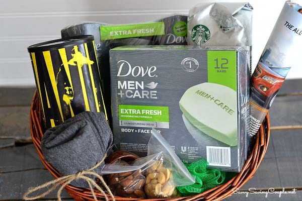 Fathers Day Gift Basket #Christmas #diy #basket #gift #decorhomeideas