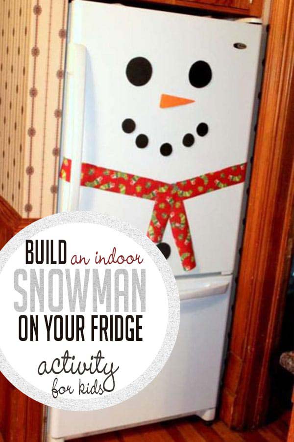 Fridge Snowman #Christmas #decor #hacks #diy #decorhomeideas